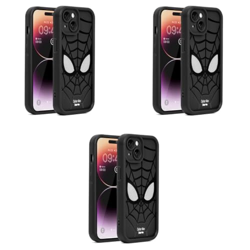 ZORBES® Compatible with Phone 15 Case Cartoon Soft Silicone Anti-Scratch Bumper with Enhanced Camera Lens Stylish for iPhone 15 3 PCS Black ZORBES® Compatible with Phone 15 Case Cartoon Soft Silicone Anti-Scratch Bumper with Enhanced Camera Lens Stylish for iPhone 15 3 PCS Black